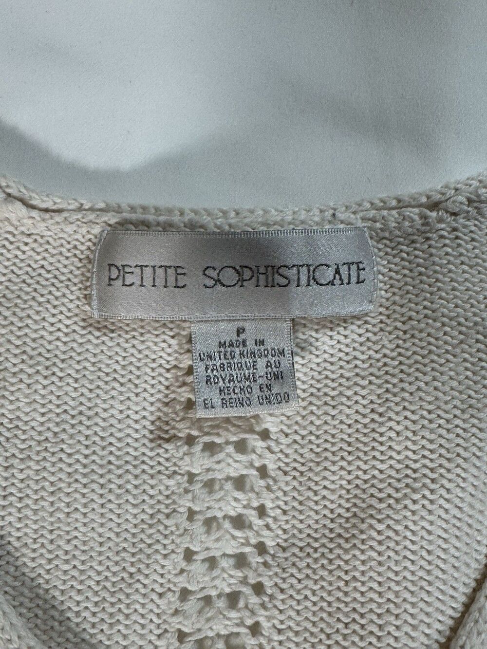 Vintage Petite Sophisticate Angora Cable Sweater S - Picture 6 of 8